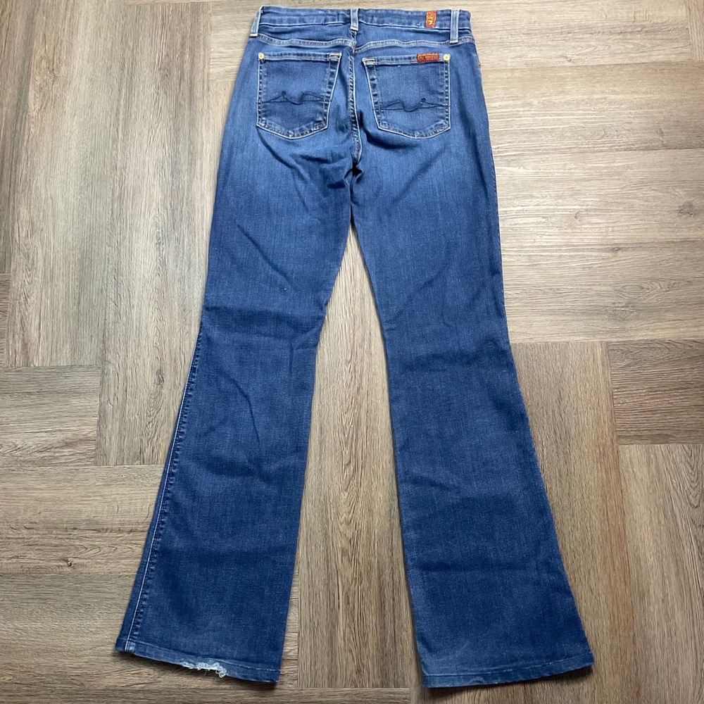 7 For All Mankind Kimmie Bootcut Blair Denim Jeans Womens 27 Medium Wash Blue - Picture 4 of 10